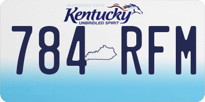 KY license plate 784RFM