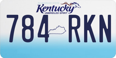 KY license plate 784RKN