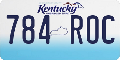 KY license plate 784ROC