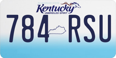 KY license plate 784RSU