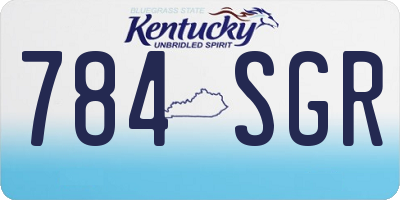 KY license plate 784SGR