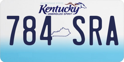 KY license plate 784SRA