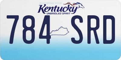 KY license plate 784SRD