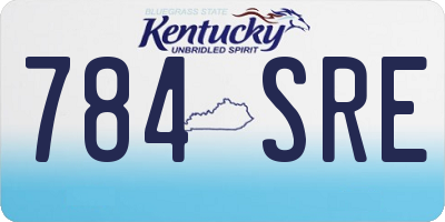 KY license plate 784SRE