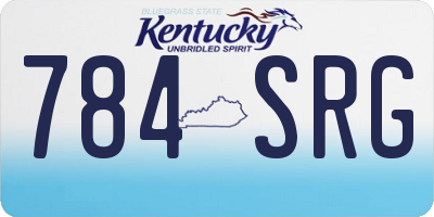 KY license plate 784SRG