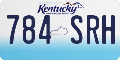 KY license plate 784SRH