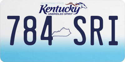 KY license plate 784SRI