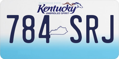 KY license plate 784SRJ