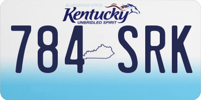 KY license plate 784SRK
