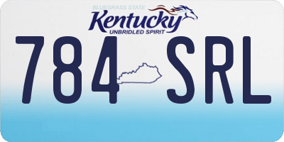KY license plate 784SRL