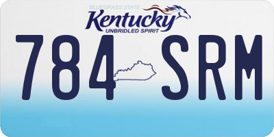 KY license plate 784SRM