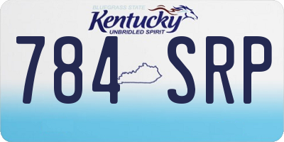 KY license plate 784SRP