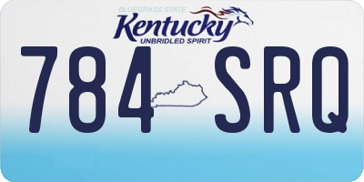 KY license plate 784SRQ