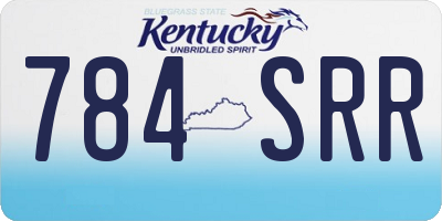 KY license plate 784SRR