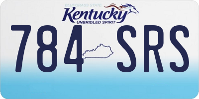 KY license plate 784SRS