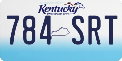 KY license plate 784SRT