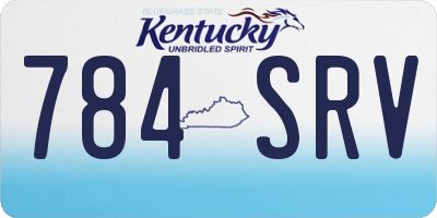 KY license plate 784SRV
