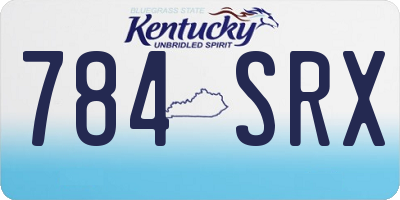KY license plate 784SRX