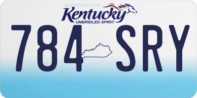 KY license plate 784SRY