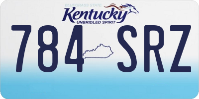 KY license plate 784SRZ