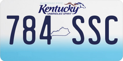 KY license plate 784SSC