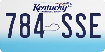 KY license plate 784SSE