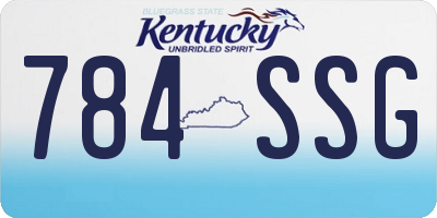 KY license plate 784SSG