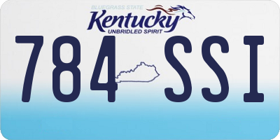 KY license plate 784SSI