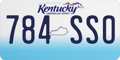 KY license plate 784SSO