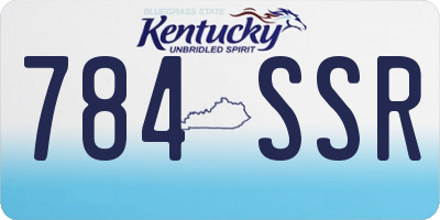 KY license plate 784SSR