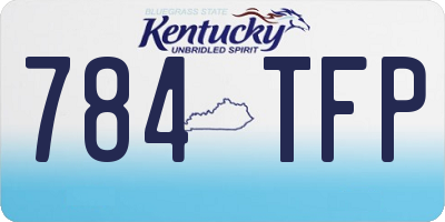 KY license plate 784TFP