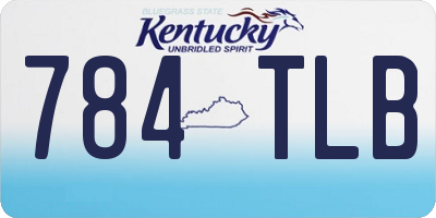 KY license plate 784TLB
