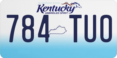 KY license plate 784TUO