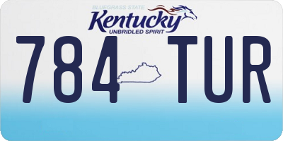 KY license plate 784TUR