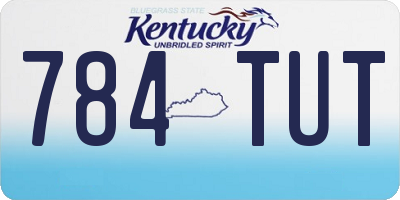 KY license plate 784TUT