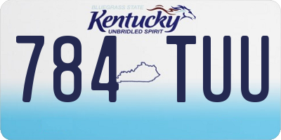 KY license plate 784TUU