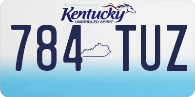 KY license plate 784TUZ