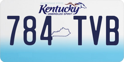 KY license plate 784TVB