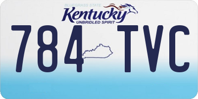 KY license plate 784TVC