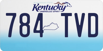 KY license plate 784TVD