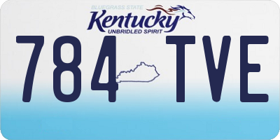 KY license plate 784TVE