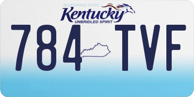 KY license plate 784TVF