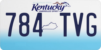 KY license plate 784TVG