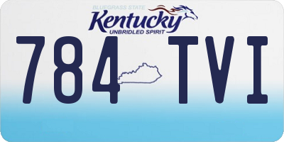 KY license plate 784TVI