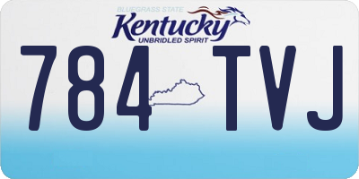 KY license plate 784TVJ