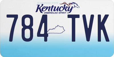 KY license plate 784TVK