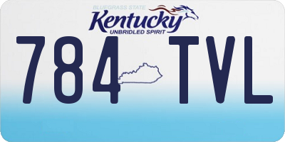 KY license plate 784TVL