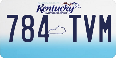KY license plate 784TVM