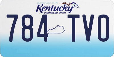 KY license plate 784TVO