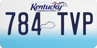 KY license plate 784TVP